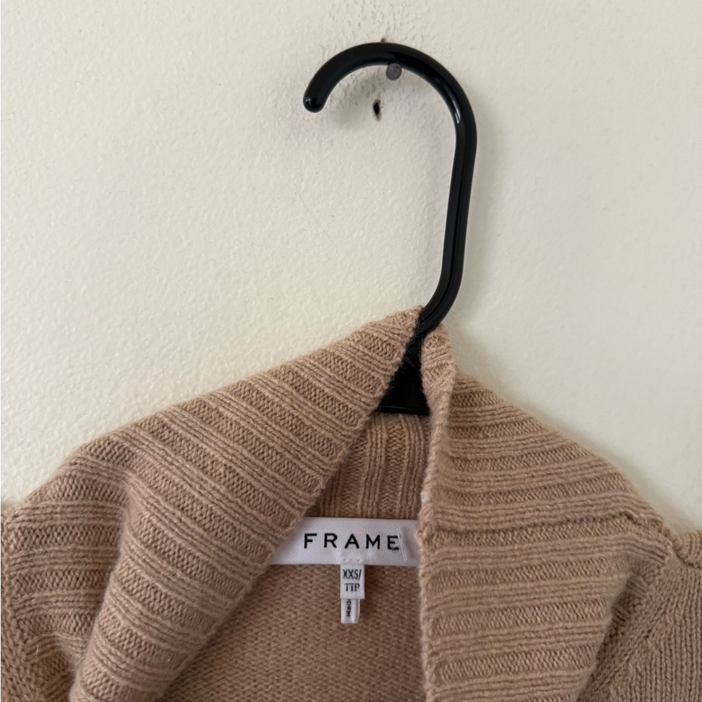Frame Tan Cashmere Turtleneck Sweater - Picture 6 of 7